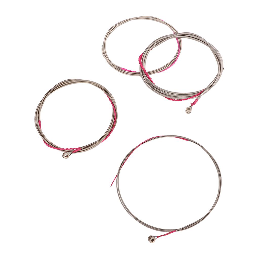 4pcs Bass Strings 4 String Metal Replaceable Decorative Practical Guitar Strings Replacement for