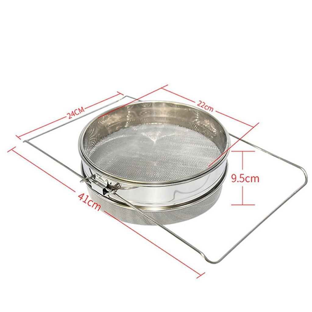 Honey Double Strainer Honey Strainer Stainless Steel 2 Pcs Honey Harvest Beekeeper Tool Beekeeping