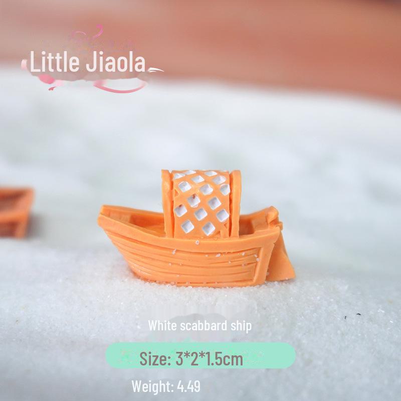 DIY Jiangnan Boat Micro Landscape Ornament - Chinese Handicraft for Fish Tank Decoration