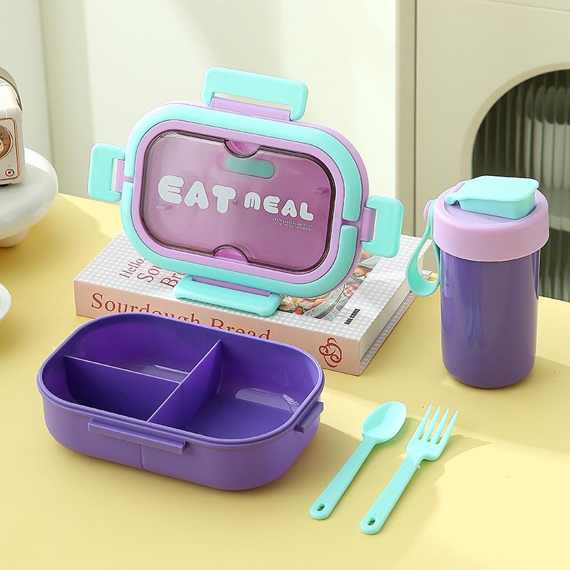 Set Fibbia Portatessere per Pranzo e Borraccia - Scatola Pranzo Bento in Acciaio Inossidabile per Lavoratori d'Ufficio