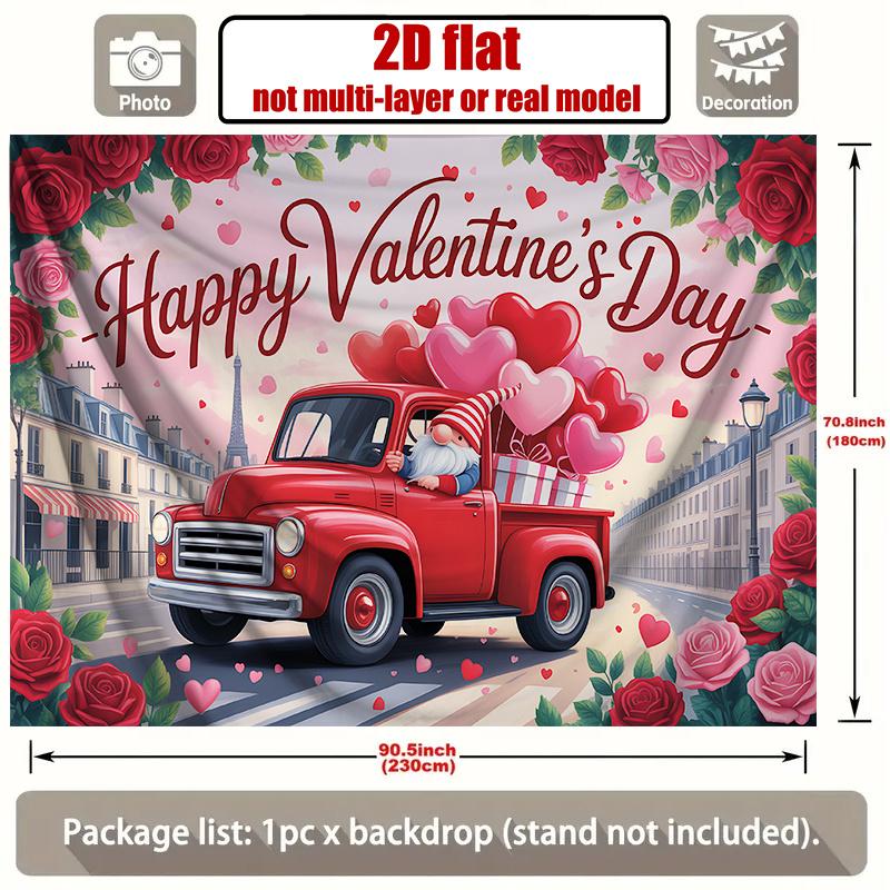 2D Flat 2D Flat Banner 1pc Valentines Day Print Backdrop Decor Backdrop Polyester Party Banner Decor Decor Room Decor Wall Decor Party
