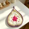 Durable Fruit Shaped Hand Towel Soft Absorbent Kitchen Dishcloth with Hanging Loop Fruit Shape Hanging Hand Towel Hand Drying