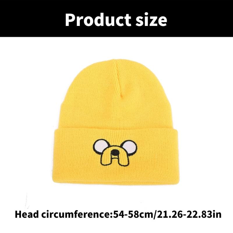 Vielseitige Warme Strickmütze Cartoon-Muster Mütze Outdoor-Sport Lässige Mütze für Sport und Freizeit