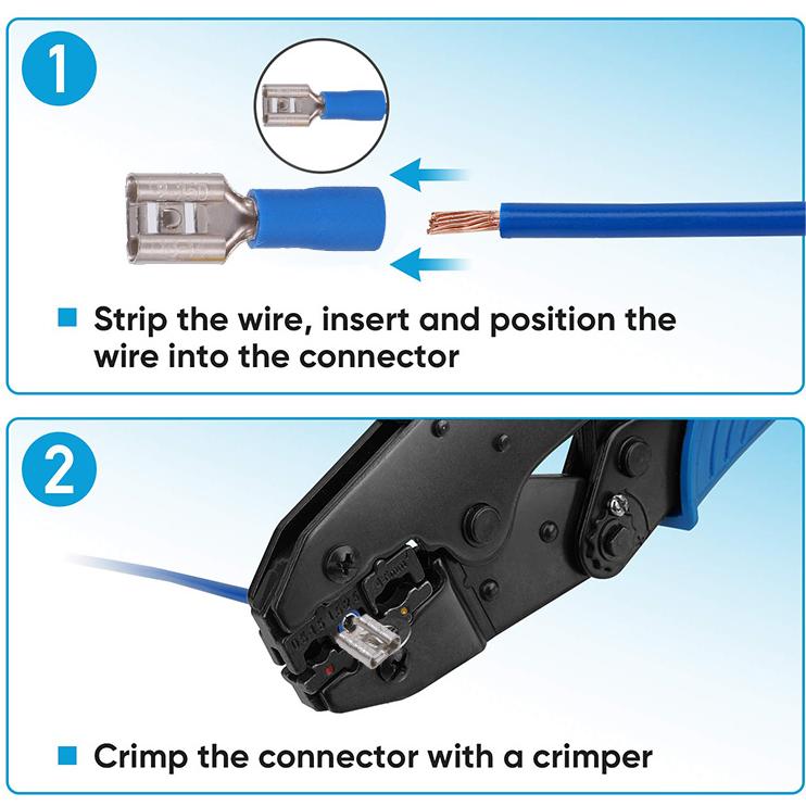 FDD Female Insulated Electric Wire Splicing Joiner Cable Crimp Terminals Butt Connector Cable Lug