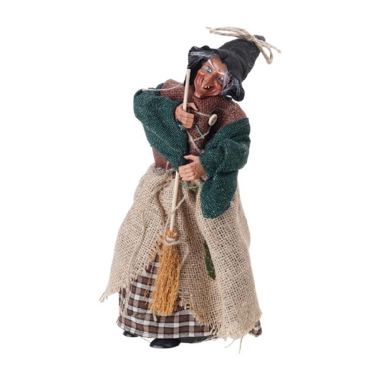 Witch Figurines Ornament with Sound Handmade Witch Decoration With Glowing LED Eye for Horror Themed Event Supplies