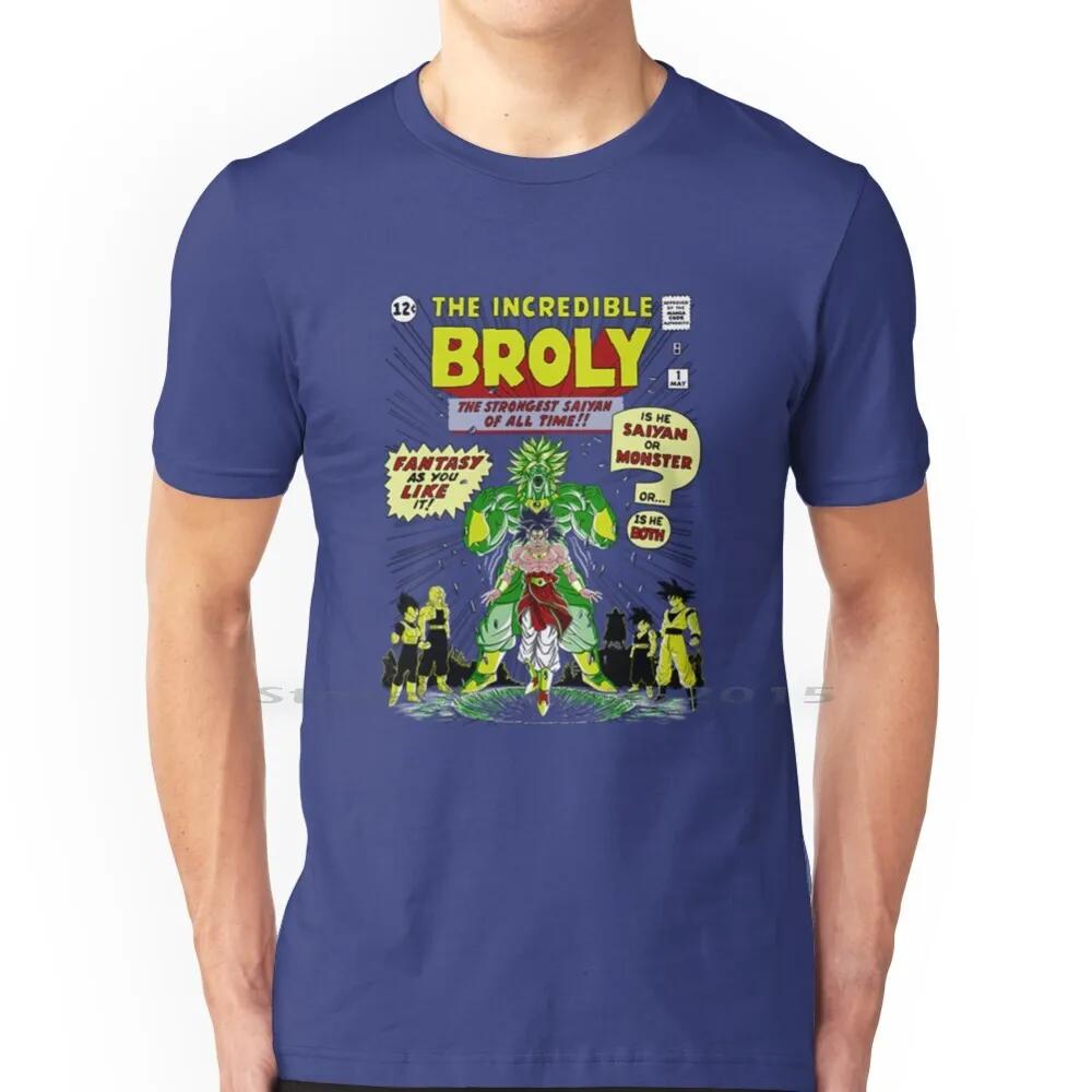 The Incredible Broly T Shirt 100 Cotton Rbrow Super Cartoons Animation Anime Manga Tv Z Broly Idea Quote Sayings Funny Humor