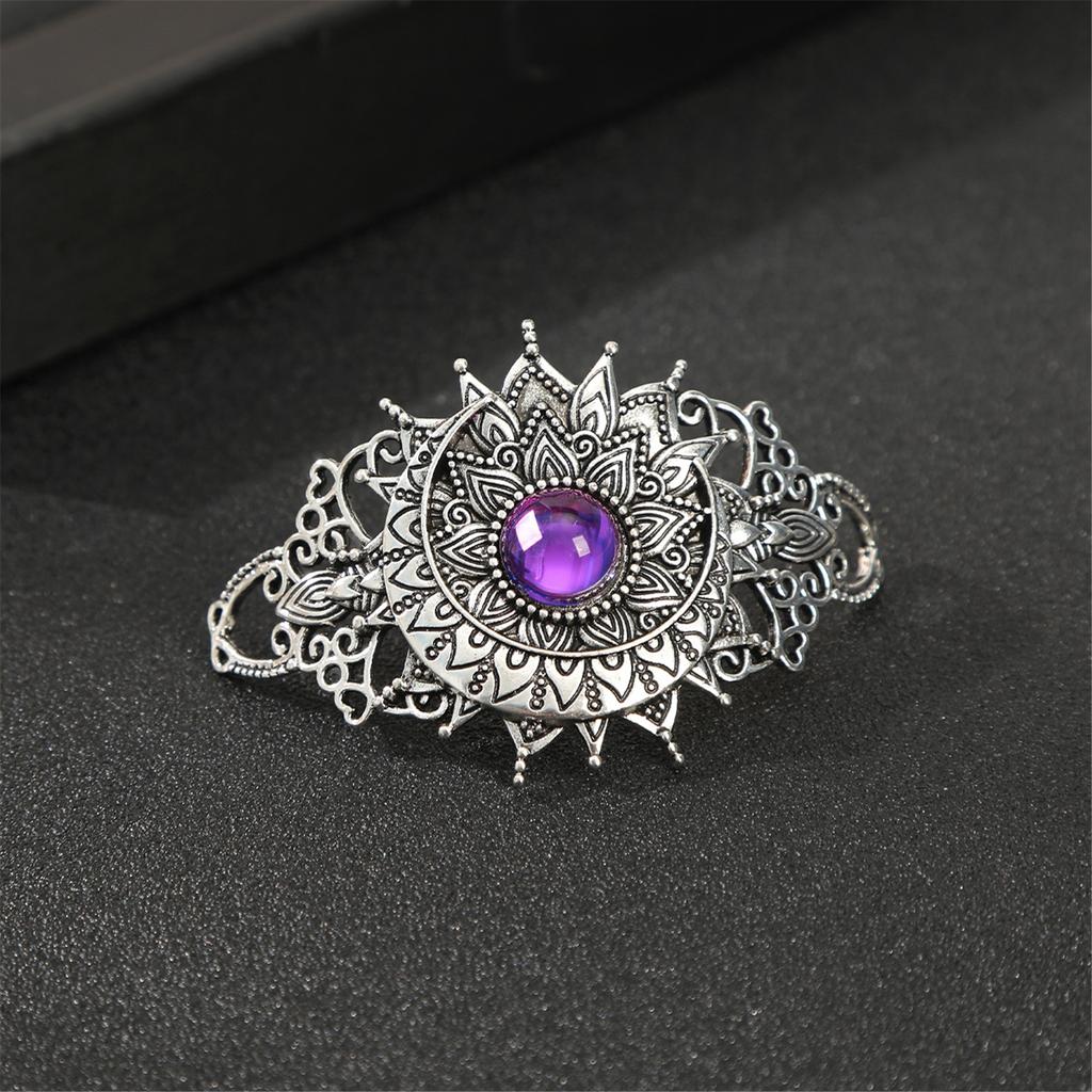 Carved Flower Hair Stick with Crystal Filigree Buyao for Women Girl Buyao for Traditional Headpieces Hair Jewelry