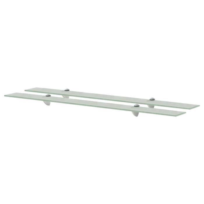 VidaXL Étagères murales 2 pcs Verre 100 x 20 cm 8 mm