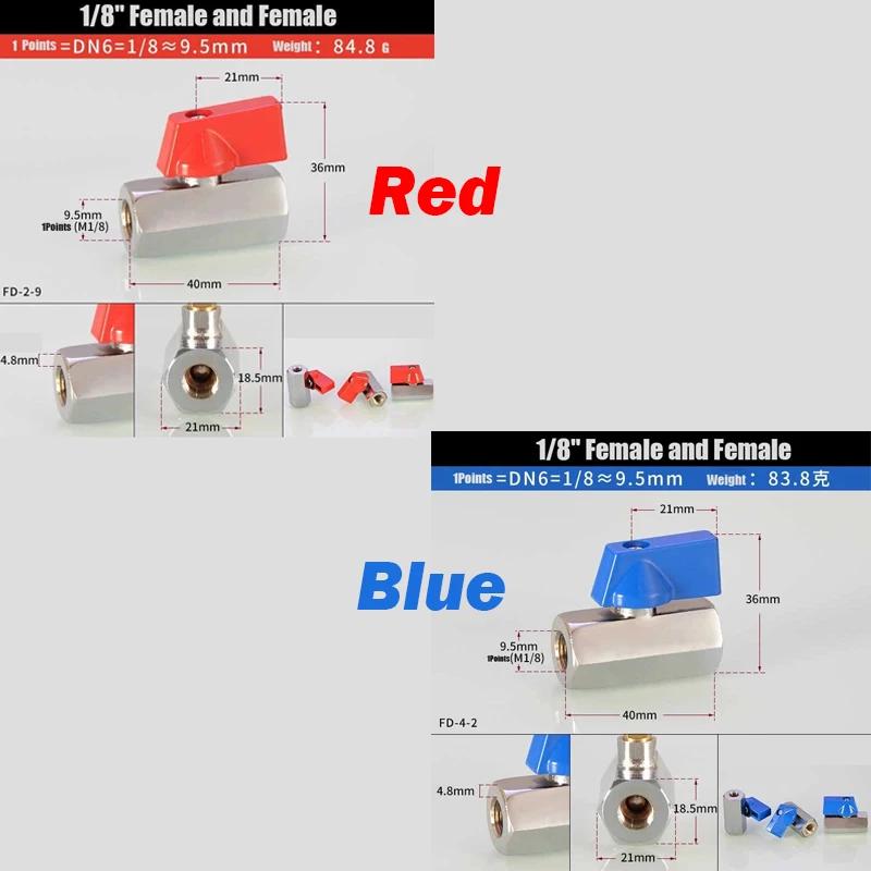 1PCS Brass Mini Ball Valve 1/8" 1/4" 3/8" 1/2" Male-Male/Female-Male/Female-Female Air Compressor Water Gas Oil Shut Off Valve