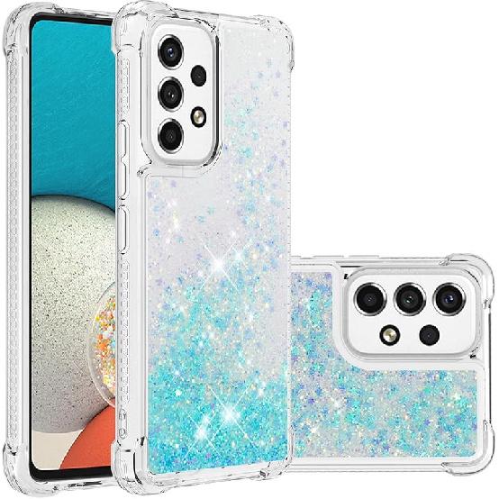 Bling Glitter Case for Samsung Galaxy A53 5G Case, Galaxy A53 5G Case Quicksand Soft Silicone TPU Shockproof Bumper Protective Case Compatible for