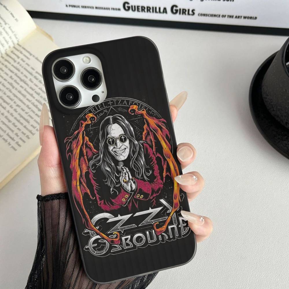 Retro Band O-Ozzy O-osbourne Fashion Corrugated Stripe Phone Case For IPhone 17 16 15 14 13 Pro Max Plus Pro Shockproof Cover