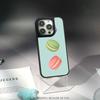 Macaron Cute Pink Girl Pattern Phone Case for iPhone 17 16 E 15 14 13 12 Pro Max Sheepskin Silver-edged Protective Case