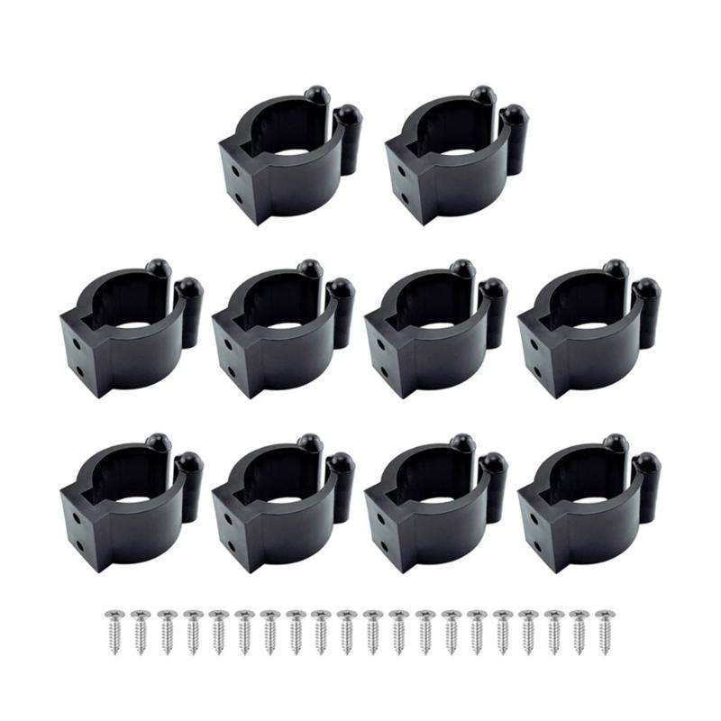 10 Pcs Fishing Rod Clips Holder Fishing Poles Storage Clips Billiards Snooker Cue Locating Clips Easy Installation