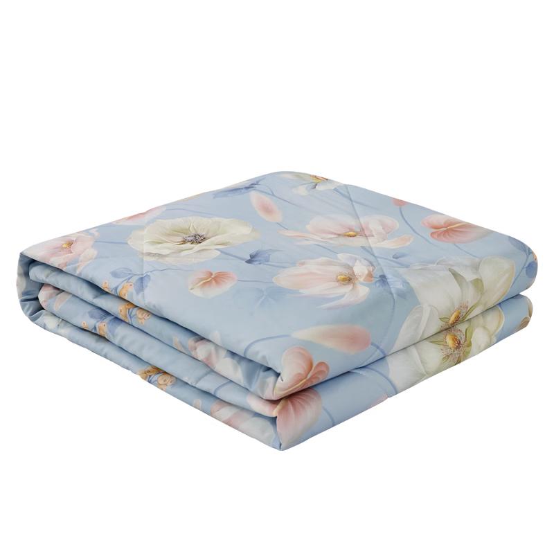 Mercure Home Textiles Soft Blue Iris Theanine Cotton Summer Quilt