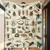 Insect-Printed Quilt Blanket , Warm and Comfortable Throw Blanket Sofa Bed Sofa Camping Trip, the Best Gift.