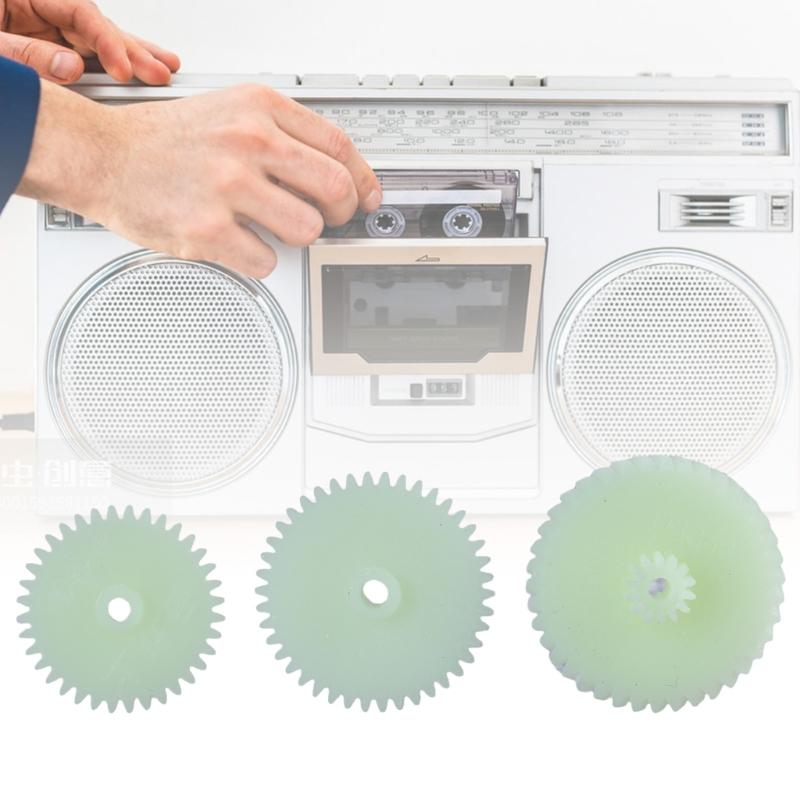 Set med 3 st Rörelseväxlar för D8268 D8269 D8437 D8543 D7160 Kassettbandspelare Reparationstillbehör