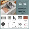 Black Nano 304 Stainless Steel Kitchen Sink: Large Single Bowl Vegetable Washing Basin