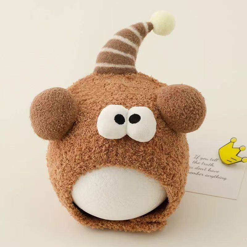 Infant Hats Autumn and Winter Super Cute Funny Wool Ear Protectors Winter Boys and Girls Baby Warm Plush Hats