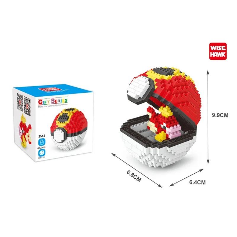 Ball Micro Building Blocks Pikachu Eevee Charmander Psyduck Magikarp Lapras DIY Mini Brick Figures Toys For Kids