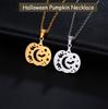 Cazador Halloween Pumpkin Bat Moon Necklace for Women Stainless Steel Pendant Chain Necklace Jewelry Party Gift 2026 Wholesale