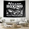 Custom Name Boxing Print Tapestry, Backdrop, Easy Setup, Ideal for Bedroom, Office & Living Room, with Aesthetic Wall Hanging Decor.