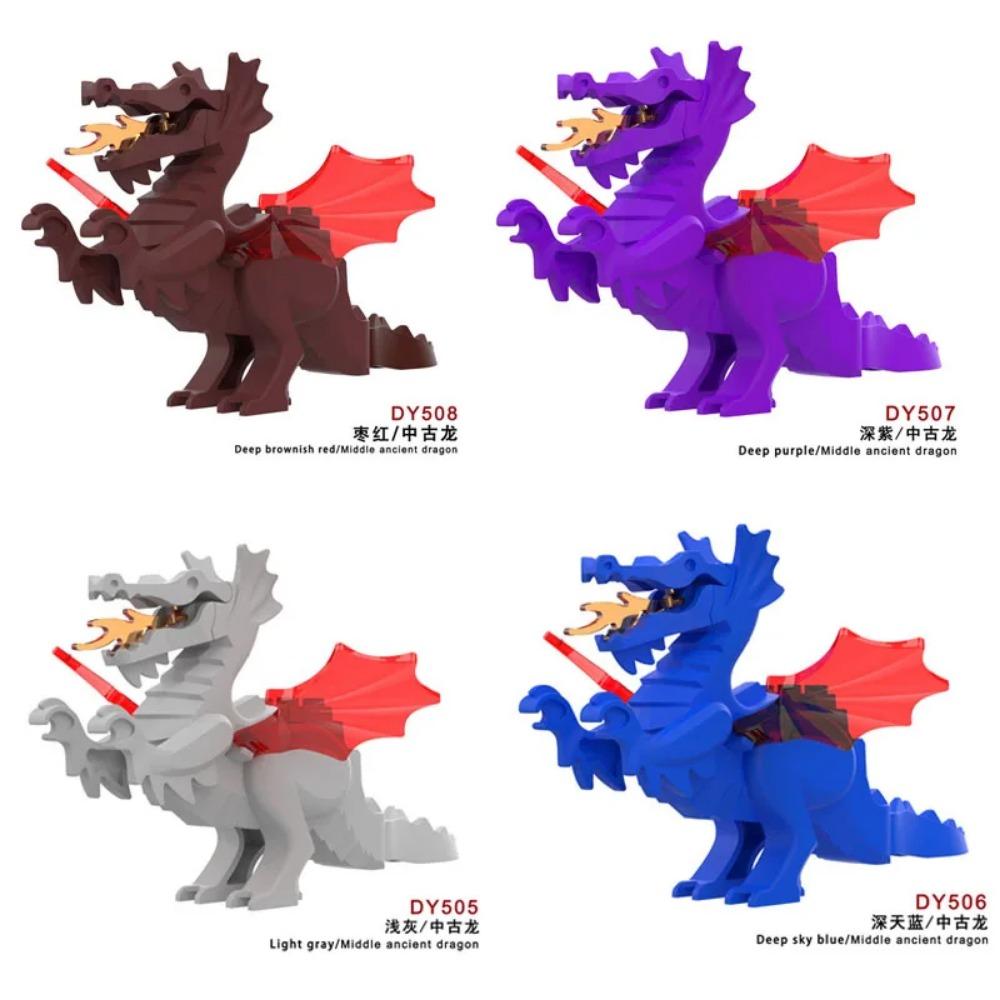 MOC Animal Building Block Accessories Set Crow Parrot Peacock Eagle Flamingo Transport Horse Ox Cart Gift Brick Model Toy K001