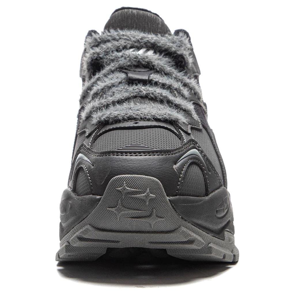 Li Ning Starry WNTR Minimalist Comfortable Wear-Resistant Shock Absorbing Mid-Top Casual Shoes Women Casual Shoes Gray Black AGCV392-1