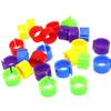 100Pcs Birds Leg Clips Harmless Extensible Plastic Mix Color 8mm Pigeon Foot Ring for Pet