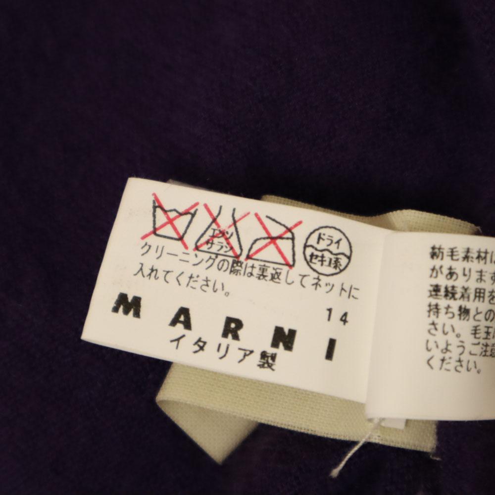 Marni Made In Italy 100% Cashmere Long Sleeve Knit 40 Purple Sweater Women Used
