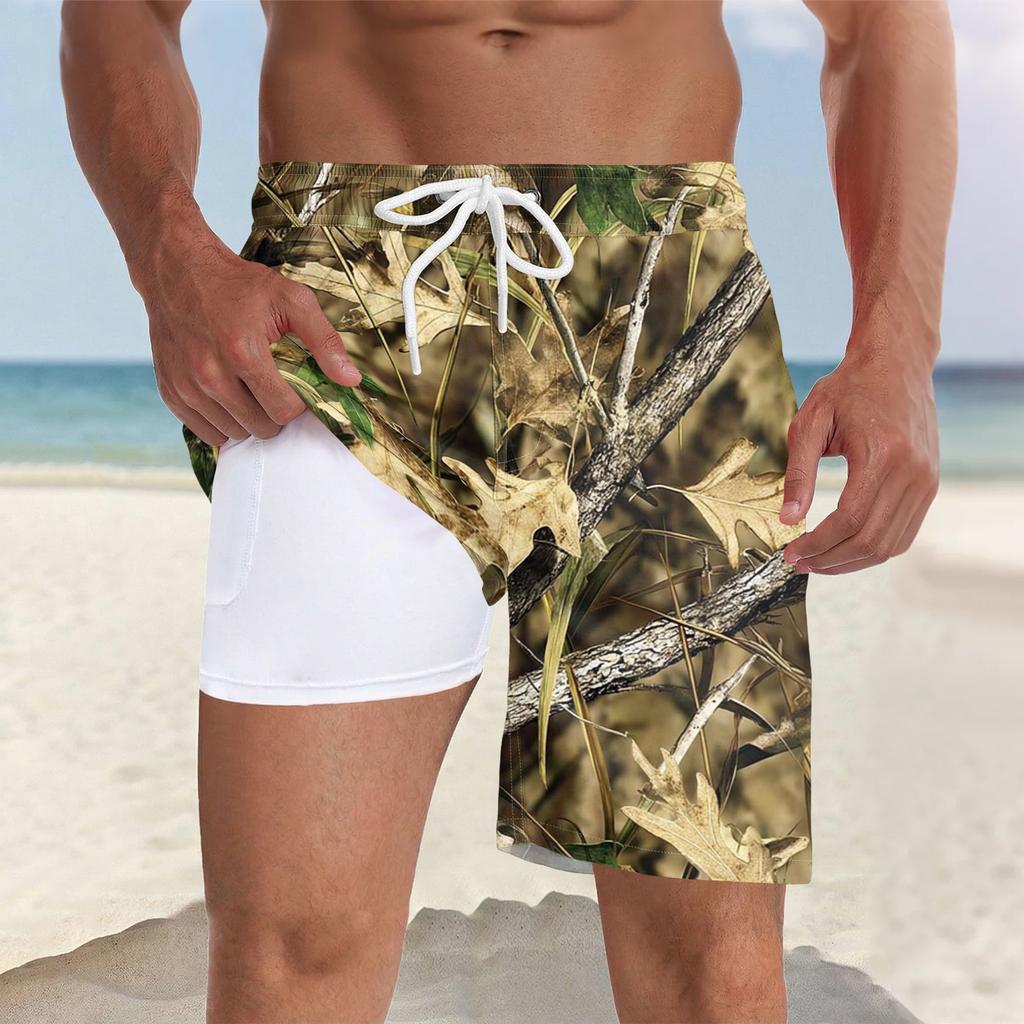 Men's Swim Quick-dry Beach Casual Swimming Trunks (With Pockets)