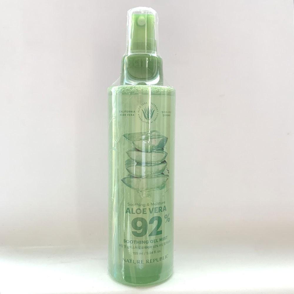Nature Republic Beruhigender & Feuchtigkeitsspendender Aloe Vera 92% Beruhigungsgel-Spray, 155ml, 1 Stück