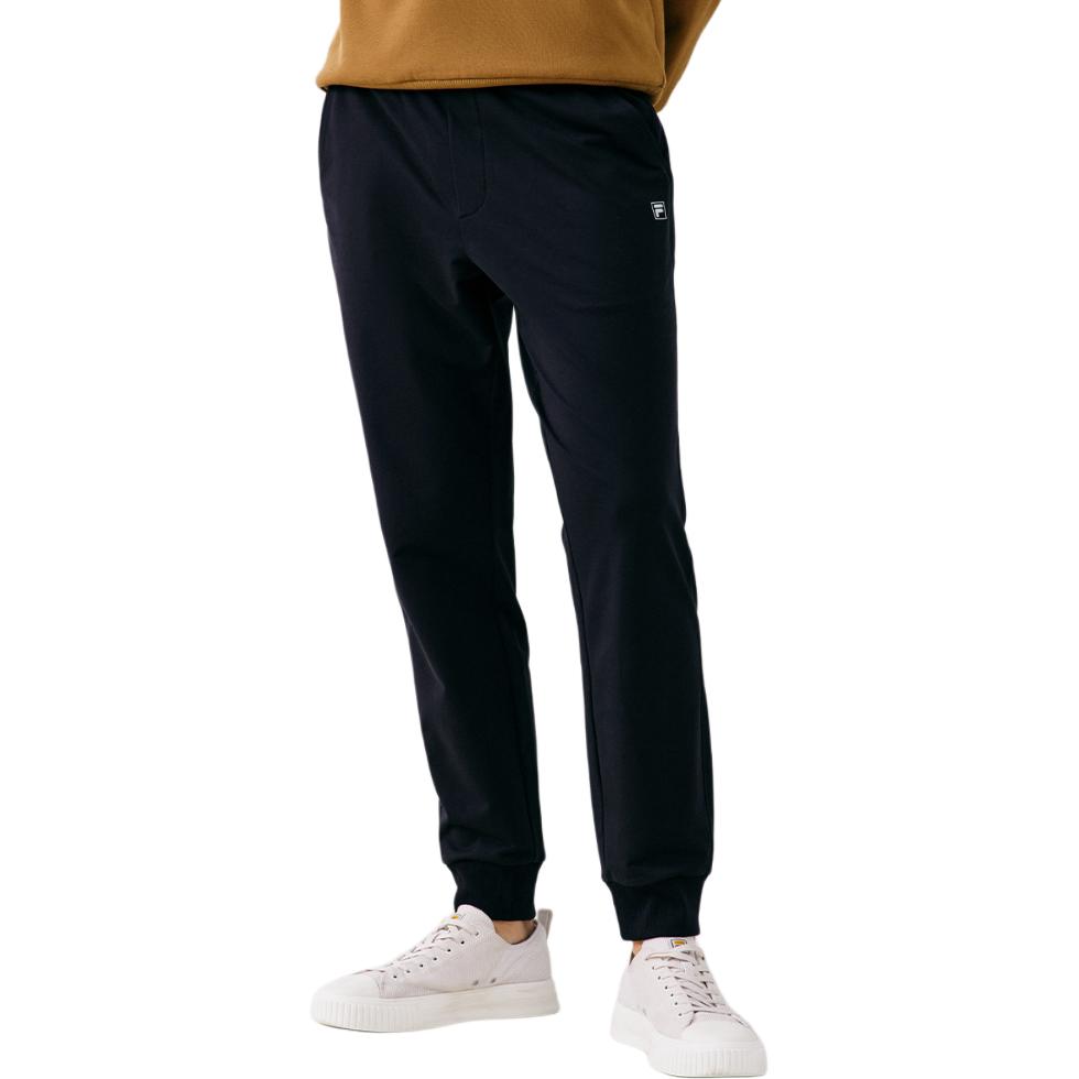 Fila Solid Color Sports Knit Tapered Pants Men Bottoms Black F11M147606FBK