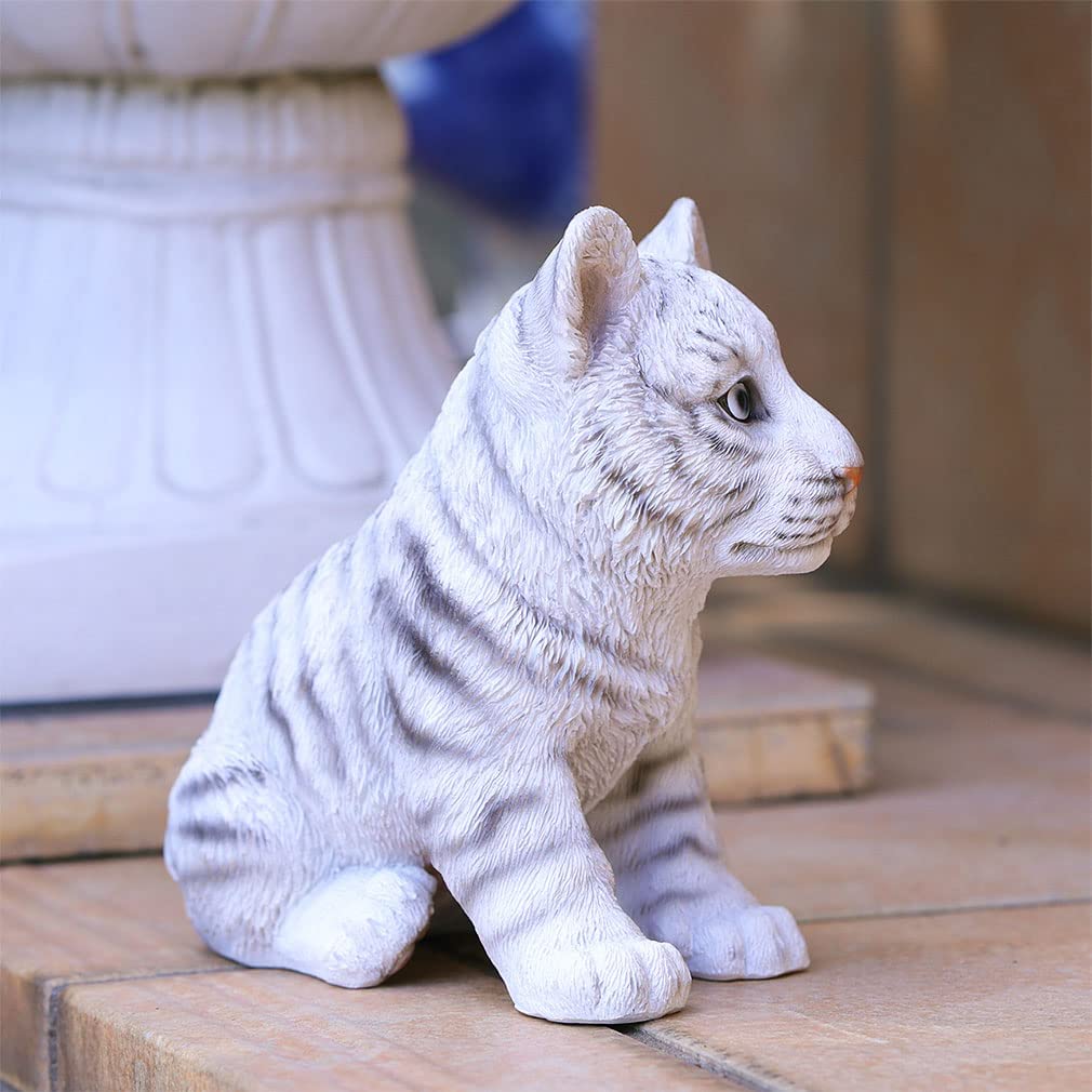 Devalier ca225w Tigerfigur, weißer Tiger, Kunstharz, perfektes Geschenk [Originalprodukt]