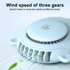 Summer Cooling Fan 3 Speeds Strong Airflow Low Noise Compact Size Rechargeable Personal Fan Neck Hanging Fan
