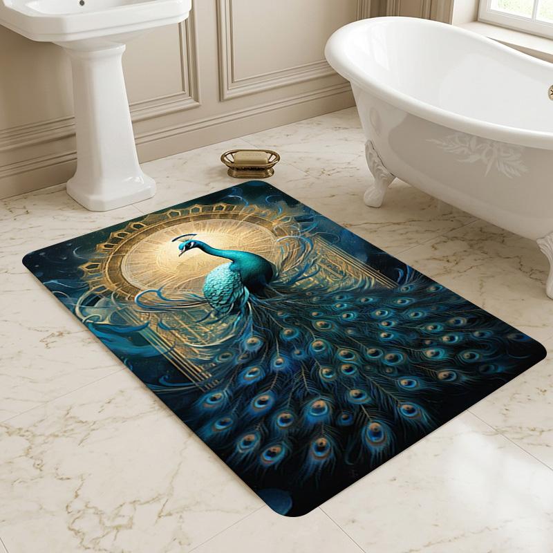 Peacock Fantasy Living Room Nonslip Area Rug Soft Carpet For Bedroom Game Playroom Sofa Office Home Decor Doormat Christmas Gift C9301541
