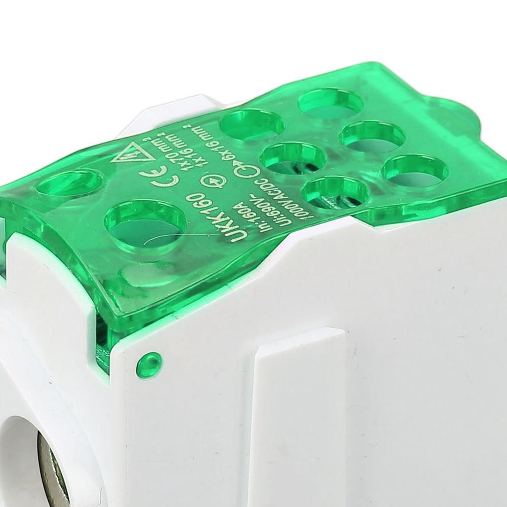 Brass Conductor DIN Rail Terminal Block 690V 160A Junction Box  Appliances
