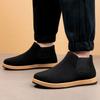 Men's Old Beijing Shoes Large Size Wool Winter Warm Fur One Snow Boots Padded Lining Ankle Boots Non-slip Hiking Sports Cotton Boots