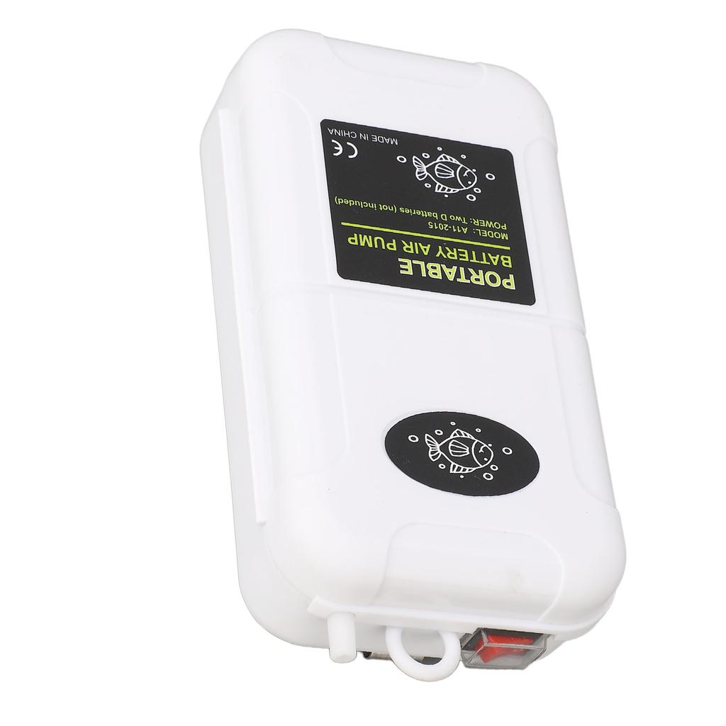 Akvaryum Oksijen Pompası 5W Taşınabilir Balık Tankı Havalandırıcısı Hava Pompası 0,6m Hortumlu Balık Tankları İçin Dış Mekan