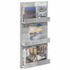 Magazine Shelf Concrete Grey 51 x 11 x 102 cm Engineered Wood
