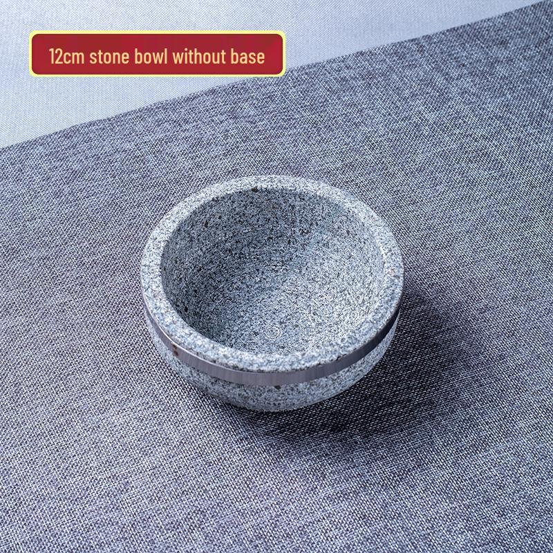 Korean Bibimbap Stone Bowl - Durable Natural Stone Earthenware for Cooking