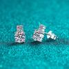 Sterling Moissanite Stud Earrings Women Minimalist Daily Wear Office Chic Cold Aesthetic