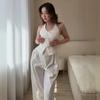 Cross-border Amazon  Spring and Autumn New Women's Sleeveless Neck Tank Top Casual Wide Leg Pants Set