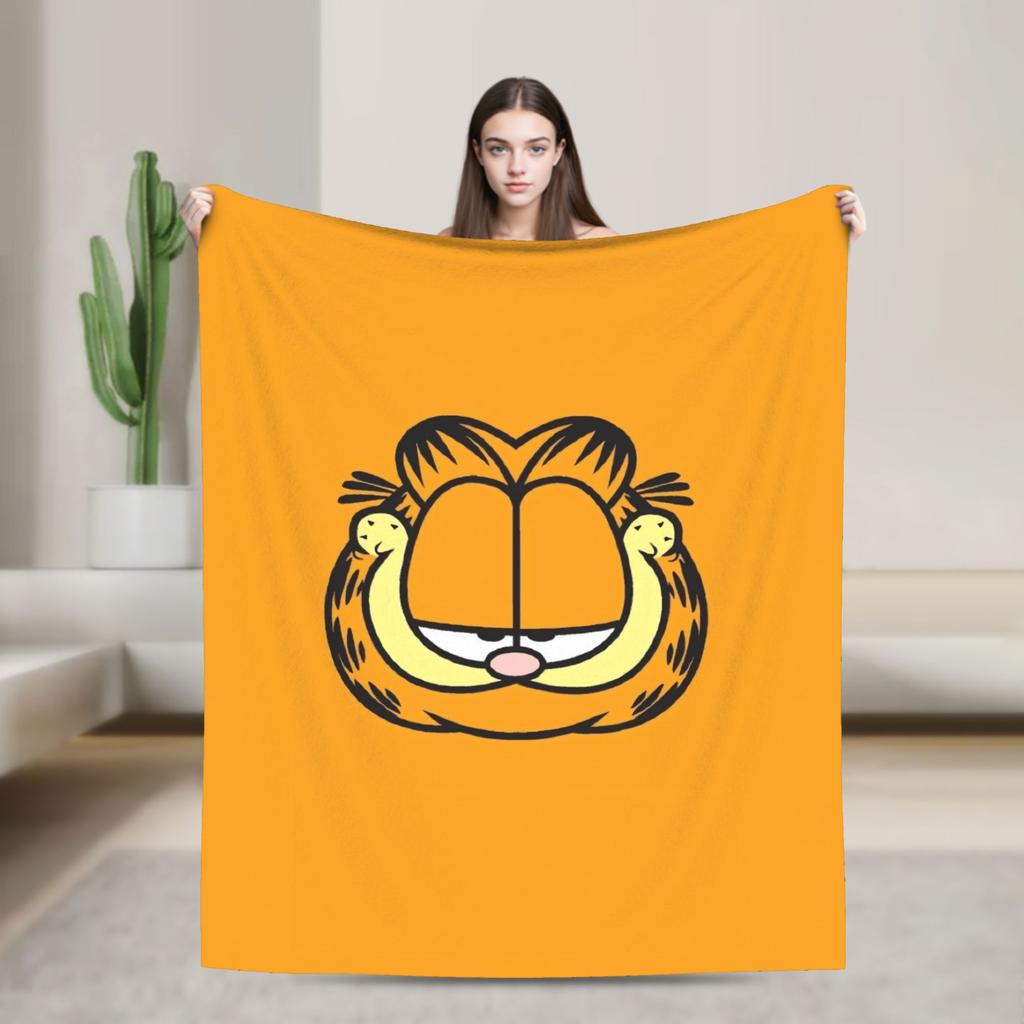 G-Garfields Blanket Soft Novelty Plush Throw Blanket For Children Living Room Flannel Bedspread Bed Cover