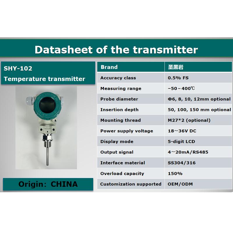 Universal Digital Temperature Transmitter Easy Installation Replace RTD/Thermocouple Customized OEM/ODM Support Stainless Steel