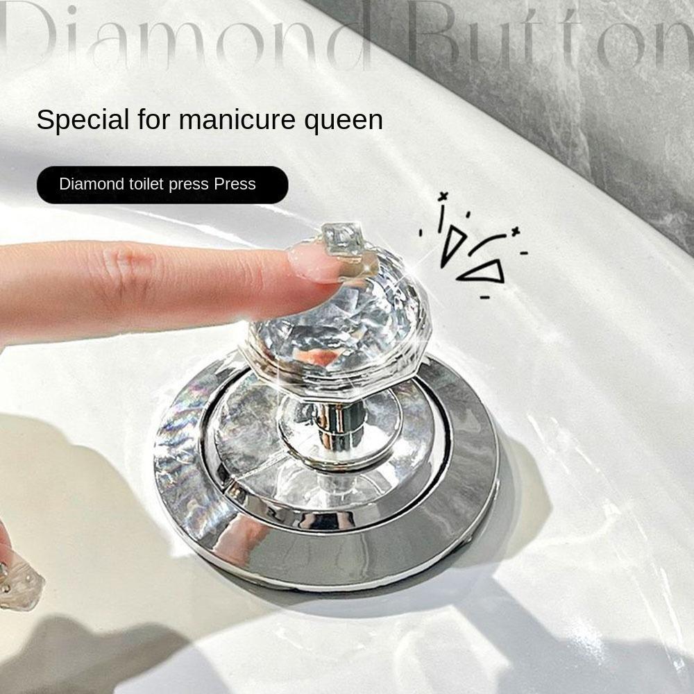 Plastic Heart Shaped Toilet Tank Button Universal Cabinet Drawer Knob Furniture Handle Toilet
