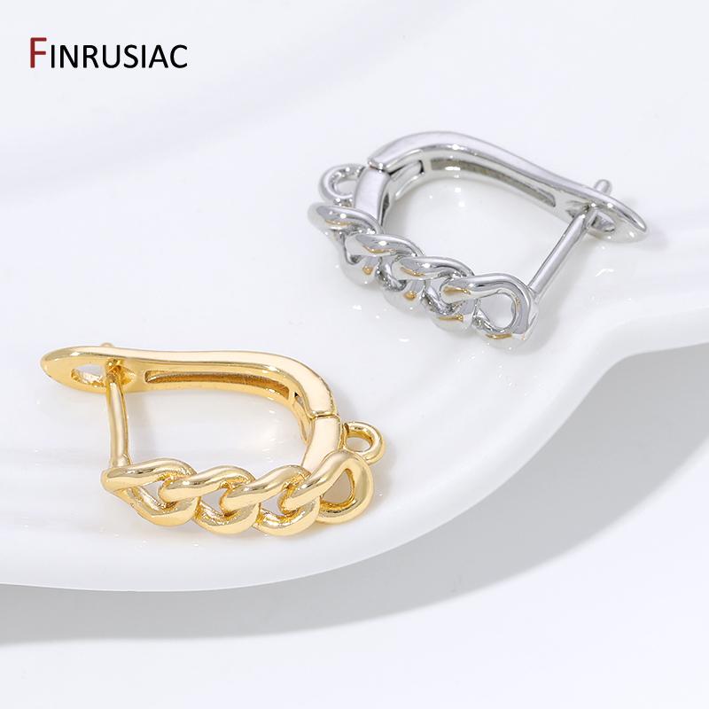 18K Gold Plated Shvenzy Earwires,Brass Metal Earring Hooks Clasps,Earring Fixtures,DIY Jewelry Materials Accessories