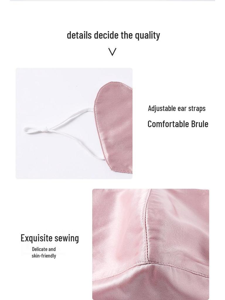 Women's 100% Mulberry Silk Sun Mask - Breathable, Anti-UV, Double Layer, Full Face Coverage for Summer Cycling.