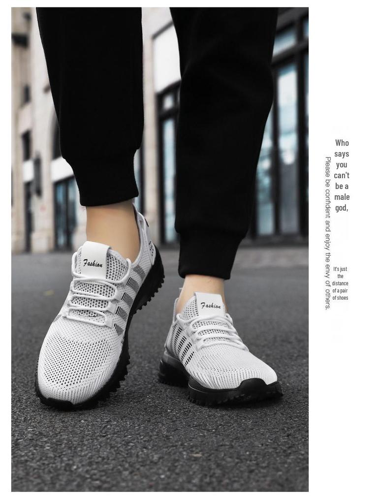 Sneakers Flyknit da uomo taglie forti: morbide, comode, in mesh traspirante, inodore, perfette per la corsa
