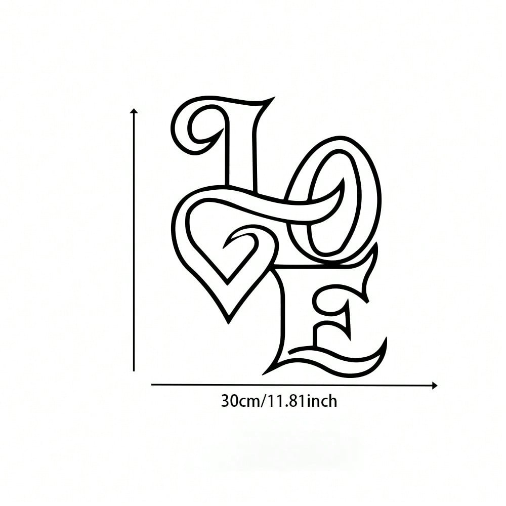 

Love Metal Wall Art Romantic Iron Sign Valentine Gift Bedroom Decor Home Decor