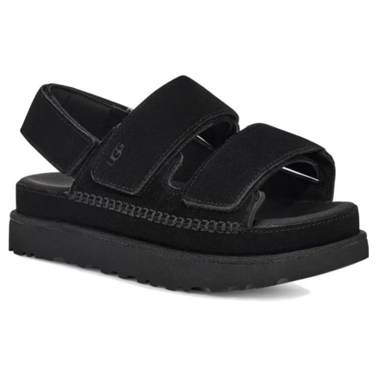 UGG Fabric Velcro Comfortable Fashion Sandals Women Sandals Black 1141493-BLK